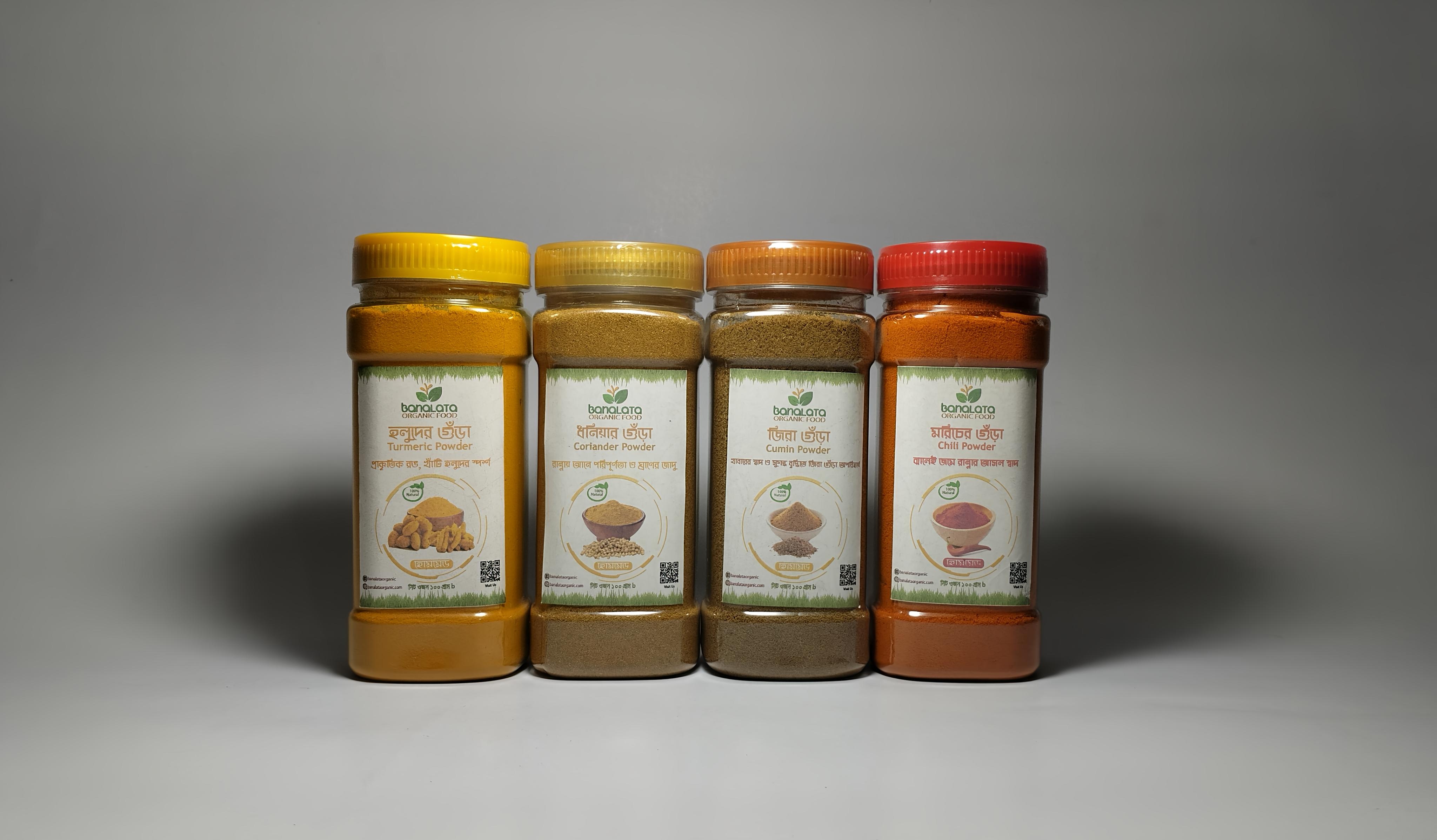 মসলা গুঁড়া কম্বো ১০০ গ্রাম প্যাকেজ