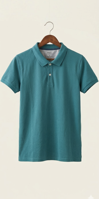Premium Green Pique & Teal blue  Polo T-Shirt – Classic Fit_img_3