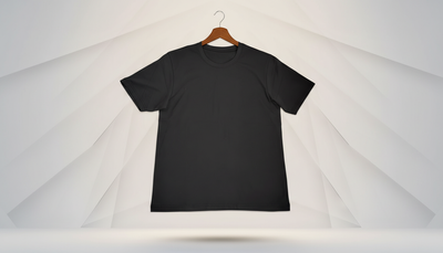 Original Black Solid color Export T-shirt Jek & jins_img_1