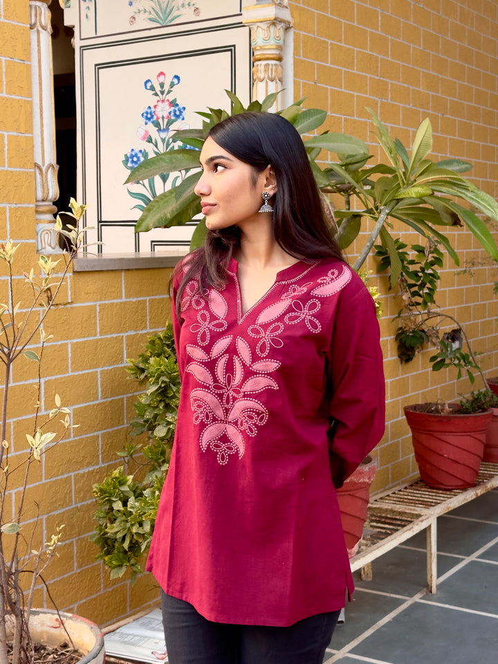 Trendy Embroidery Short Kamiz (1 piece)_img_1