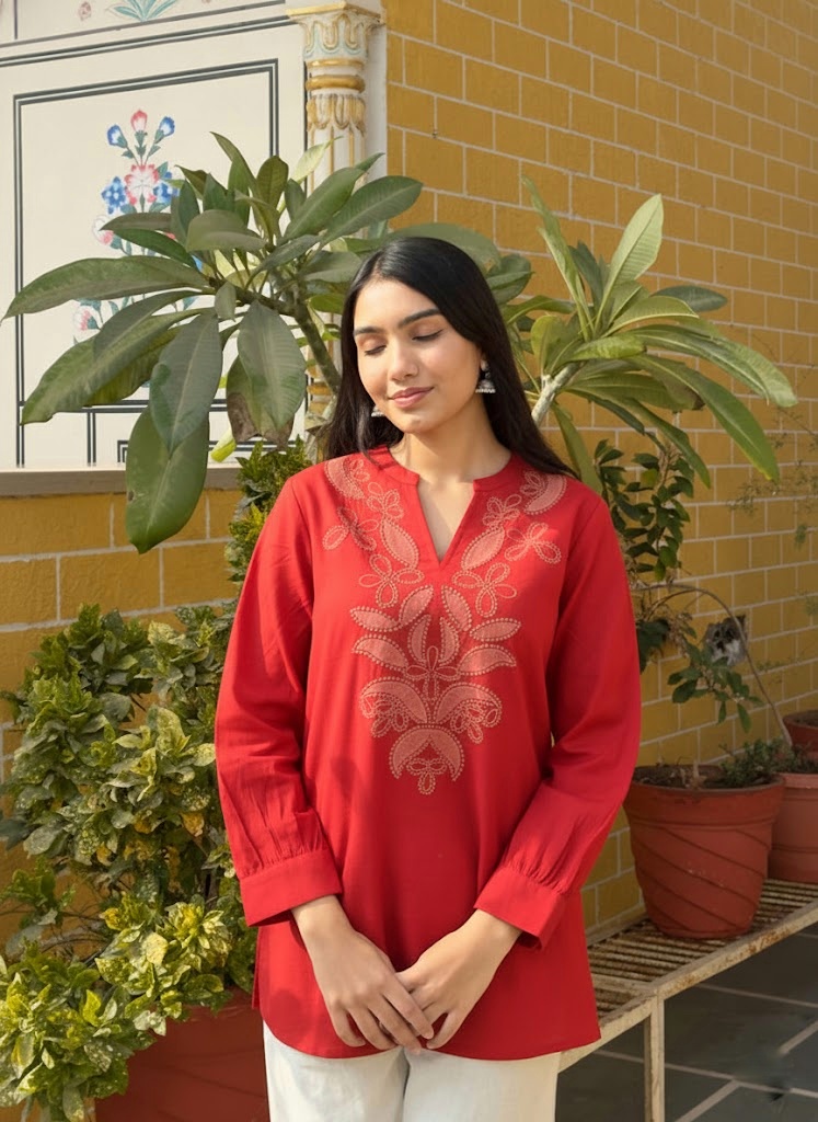 Trendy Embroidery Short Kamiz (1 piece)_img_2