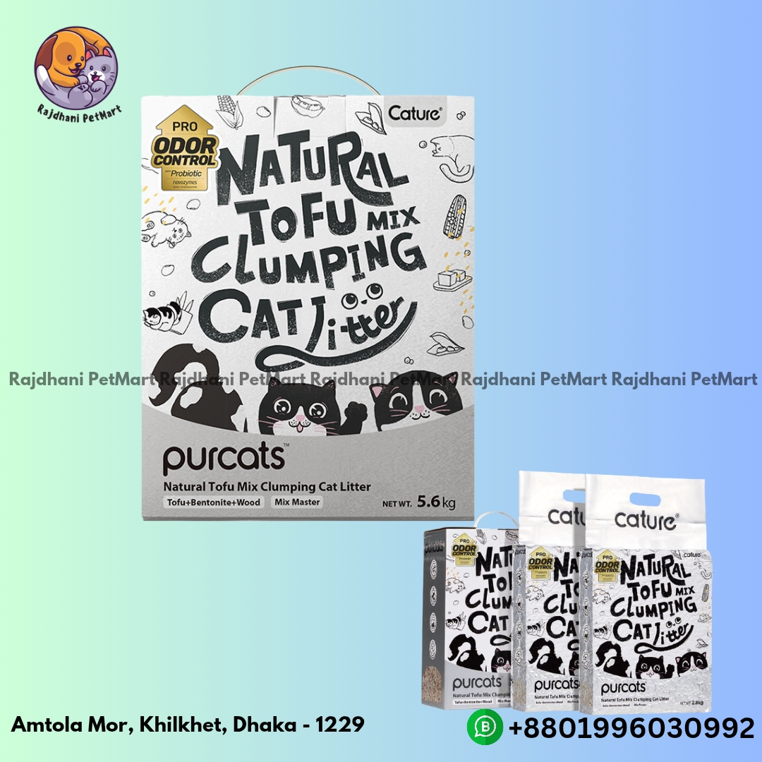 Cature Natural Mix Clumping Cat Litter Tofu, Bentonite and Wood 14L/5.6 kg