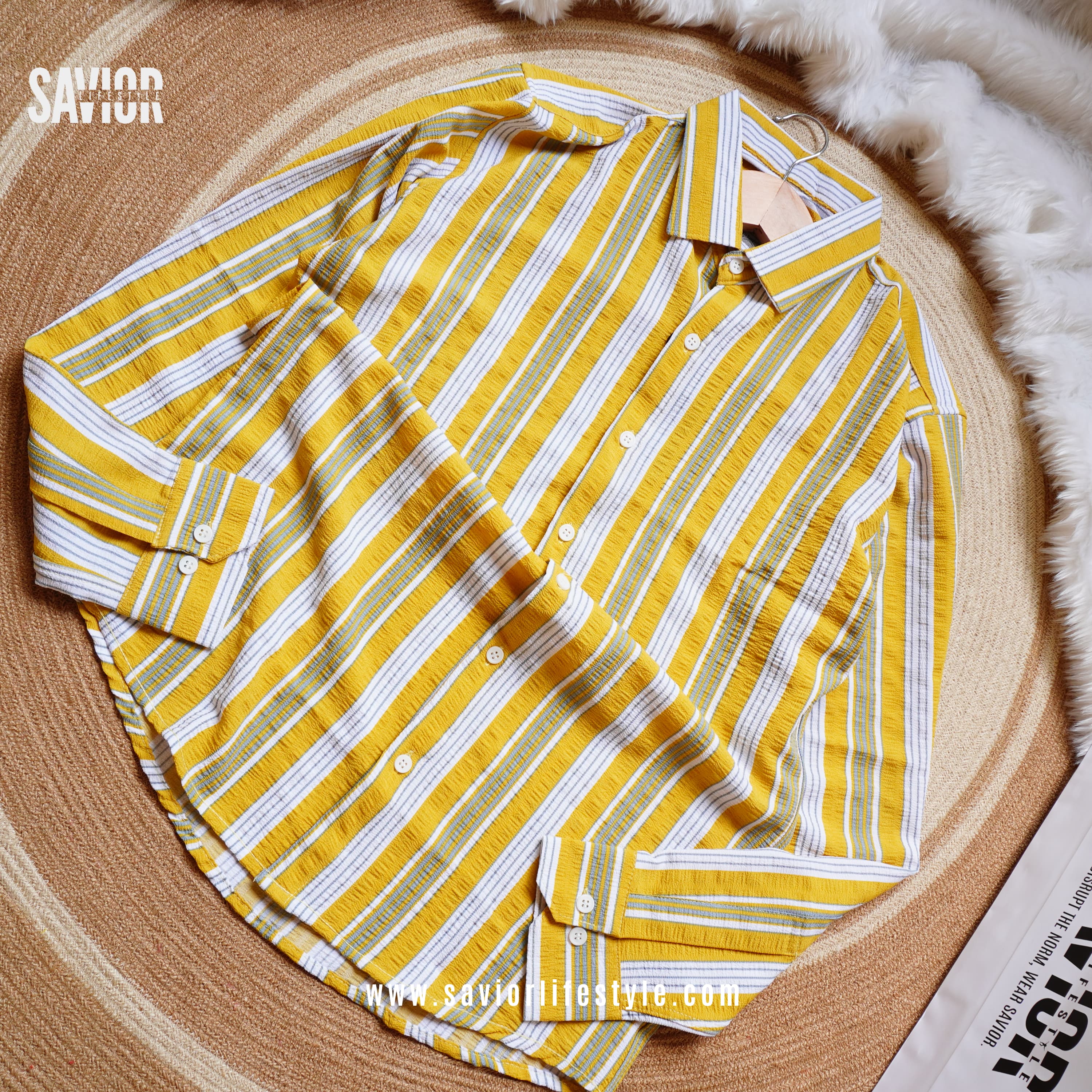 Mustard Yellow Stripe - Full Sleeve Shirt