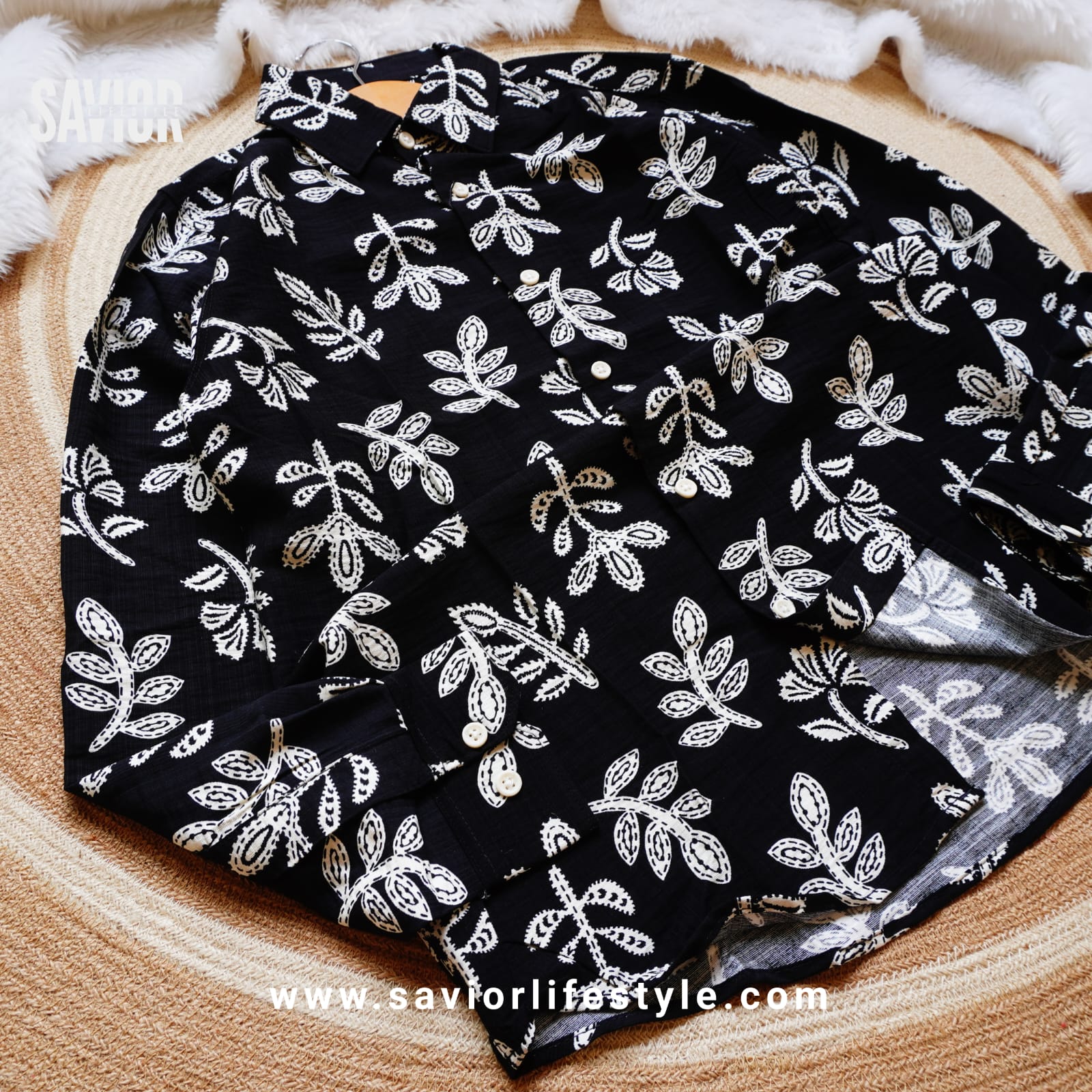 White Flora - Full Sleeve Print Shirt