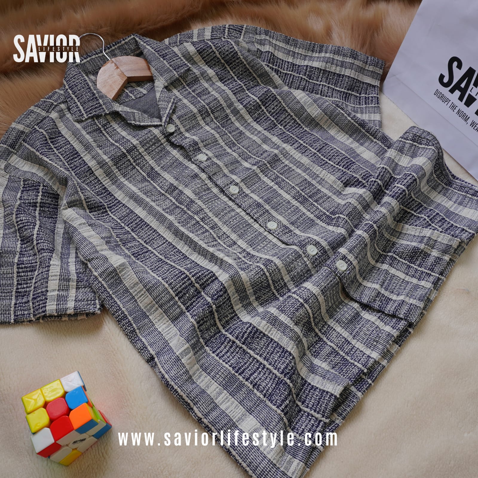 Cuban Collar Half Sleeve Shirt - SHS02