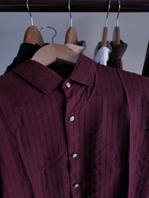 Deep Maroon Color - Super Soft Full Sleeve Shirt