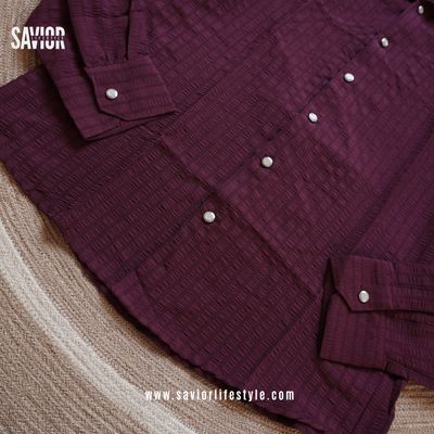 Deep Maroon Color - Super Soft Full Sleeve Shirt_img_3