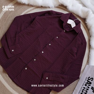 Deep Maroon Color - Super Soft Full Sleeve Shirt_img_4