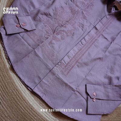 Lavender - Full Sleeve Embroidery Shirt_img_2