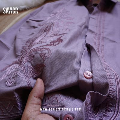 Lavender - Full Sleeve Embroidery Shirt_img_3