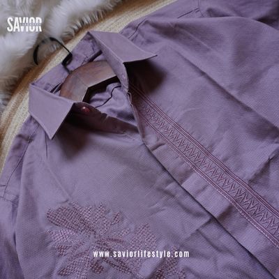 Lavender - Full Sleeve Embroidery Shirt_img_1