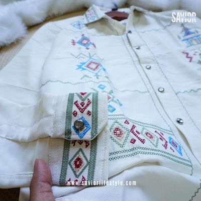 Off White - Full Sleeve Embroidery Shirt_img_2