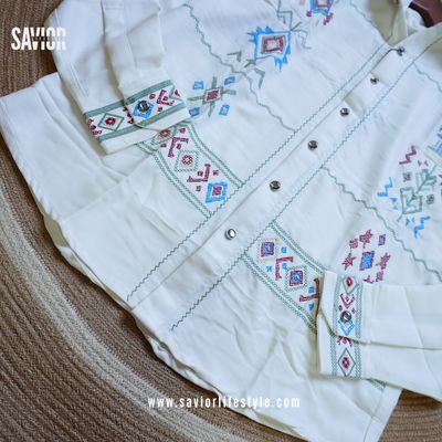 Off White - Full Sleeve Embroidery Shirt_img_3