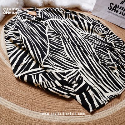 Zebra Noir - Full Sleeve Print Shirt_img_1