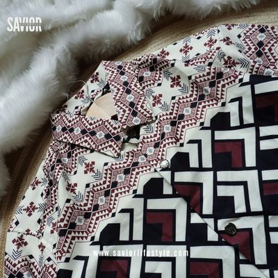 Burgundy Noir - Full Sleeve Print Shirt_img_3