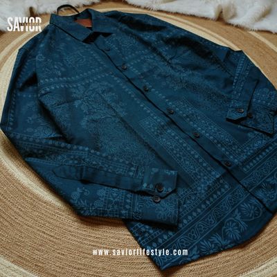 Imperial Teal - Full Sleeve Print Shirt_img_2