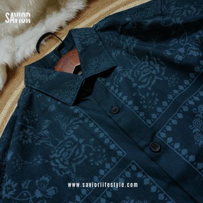 Imperial Teal - Full Sleeve Print Shirt_img_3