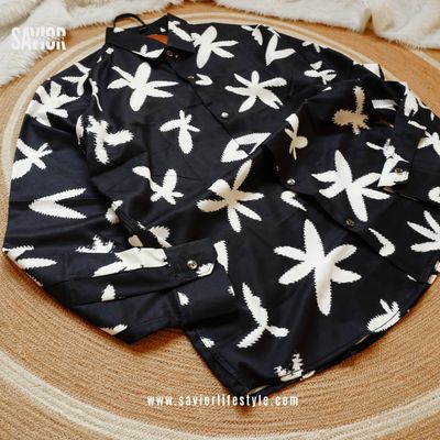 Black Flora - Full Sleeve Print Shirt_img_2