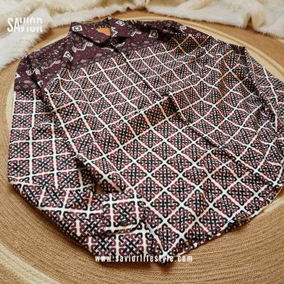 Crimson Red Pattern - Full Sleeve Print Shirt_img_0