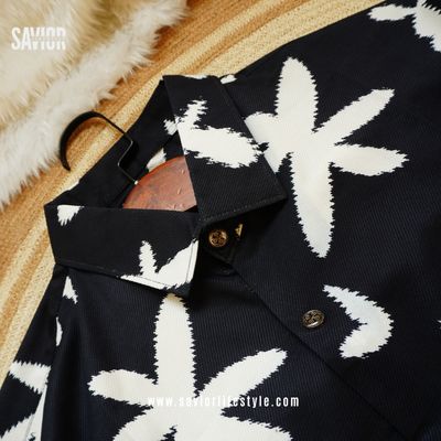 Black Flora - Full Sleeve Print Shirt_img_1