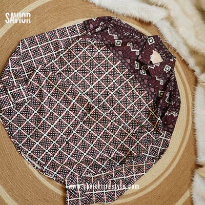 Crimson Red Pattern - Full Sleeve Print Shirt_img_2