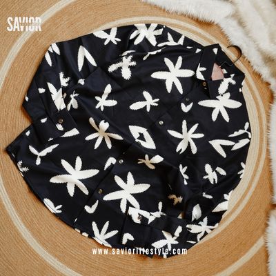 Black Flora - Full Sleeve Print Shirt_img_0