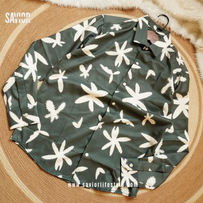 Olive Flora - Full Sleeve Print Shirt_img_0