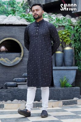 Black Triangle Premium Panjabi – Elegant Festive Wear_img_4