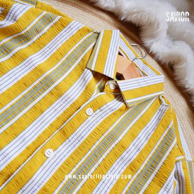 Mustard Yellow Stripe - Full Sleeve Shirt_img_2