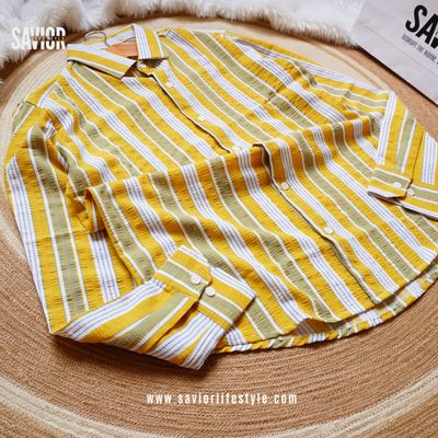 Mustard Yellow Stripe - Full Sleeve Shirt_img_3