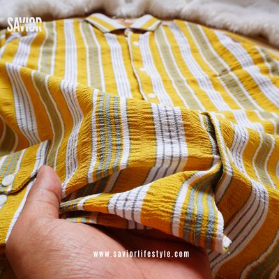 Mustard Yellow Stripe - Full Sleeve Shirt_img_1
