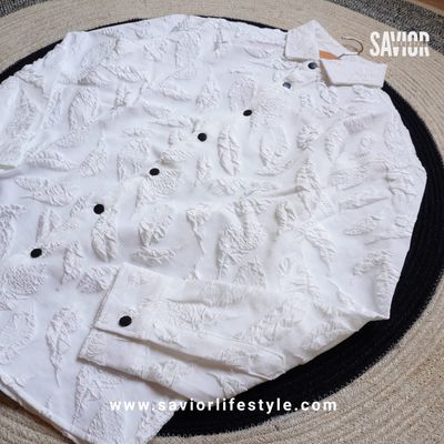 White Color - Full Sleeve Designed Fabric_img_3