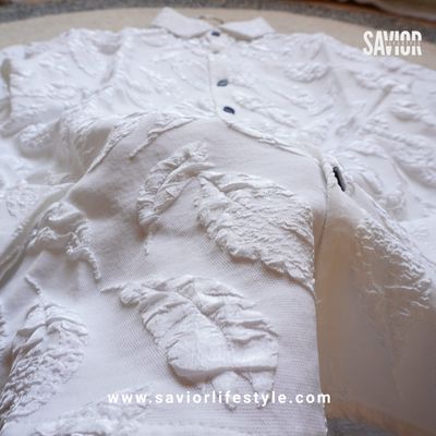 White Color - Full Sleeve Designed Fabric_img_2