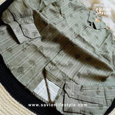Olive Leaf - Full Sleeve Print Shirt_img_2