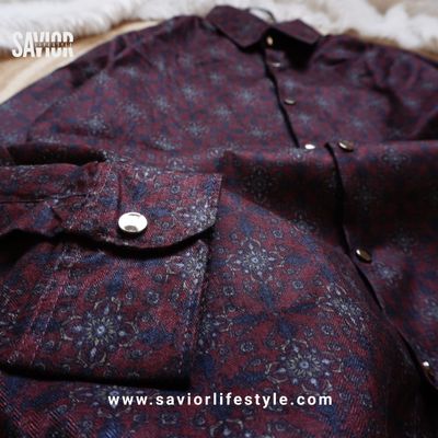 Noble Burgundy - Full Sleeve Print Shirt_img_3