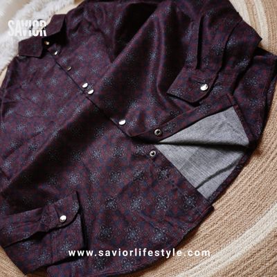 Noble Burgundy - Full Sleeve Print Shirt_img_4