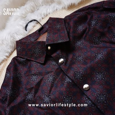 Noble Burgundy - Full Sleeve Print Shirt_img_1