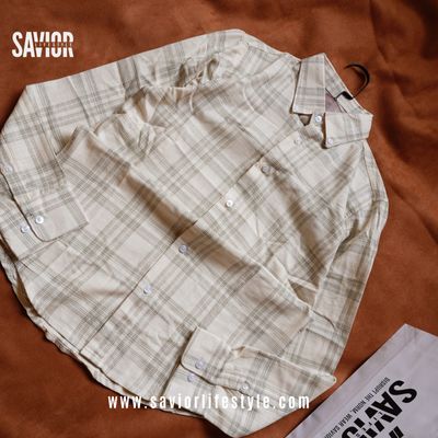 Full Sleeve Pocketless Check Shirt - SCS04_img_1