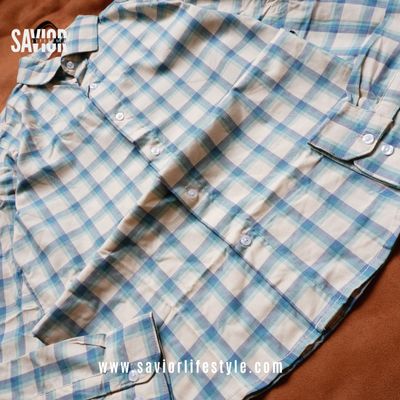 Full Sleeve Pocketless Check Shirt - SCS05_img_3