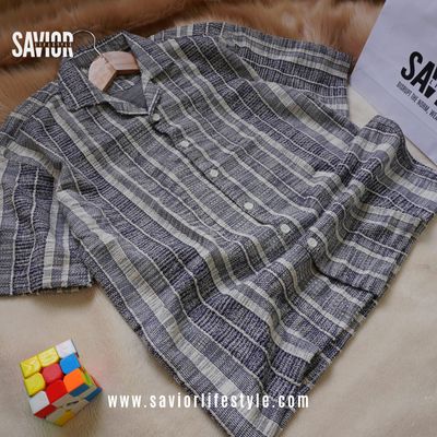 Cuban Collar Half Sleeve Shirt - SHS02