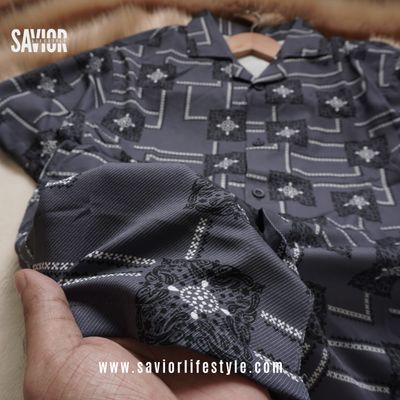 Cuban Collar Half Sleeve Shirt - SHS04_img_2