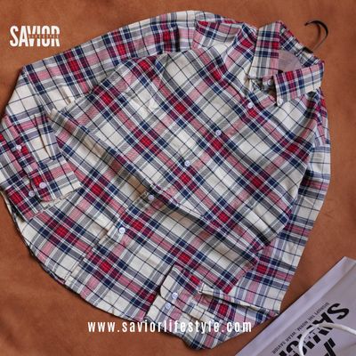Full Sleeve Pocketless Check Shirt - SCS09_img_1