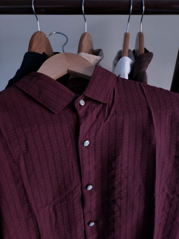 Deep Maroon Color - Super Soft Full Sleeve Shirt