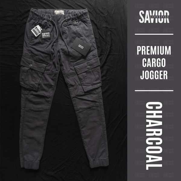 Charcoal Color - 6 Pocket Cargo Jogger