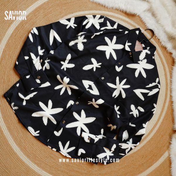 Black Flora - Full Sleeve Print Shirt