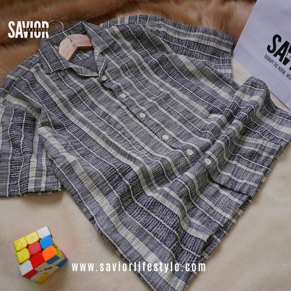 Cuban Collar Half Sleeve Shirt - SHS02