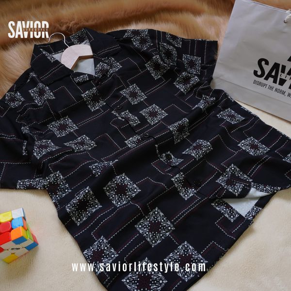 Cuban Collar Half Sleeve Shirt - SHS01