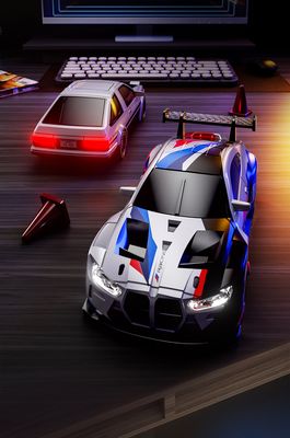 BMW M4 GT3 1:43 Alloy 4WD Metal Drift Car with Accessories_img_2