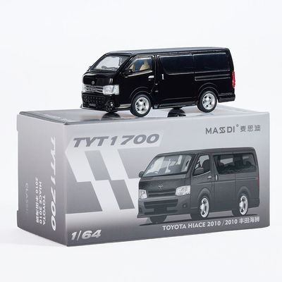 Masdi 1:64 Toyota HIACE 2010 Black Diecast Model Car_img_0