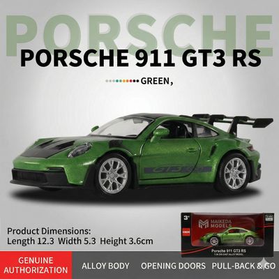 1:36 Porsche 911 GT3 RS Green Diecast Model Car_img_0